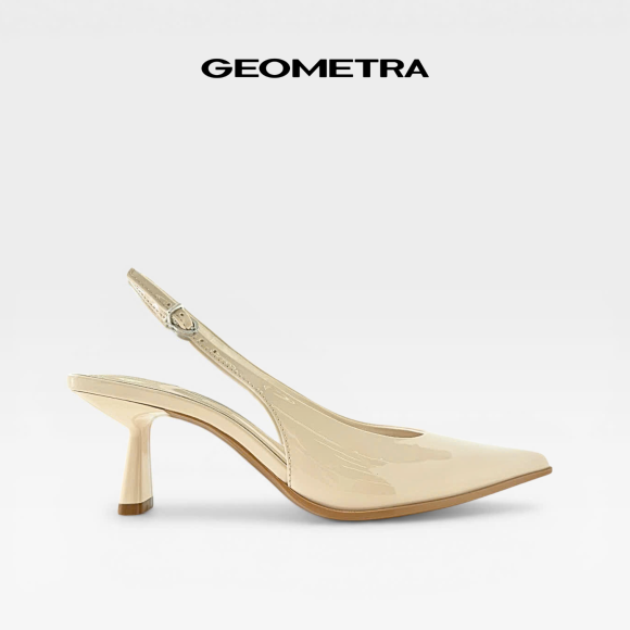 Giày Slingback hở gót da Noir Sapphire - WSB0425