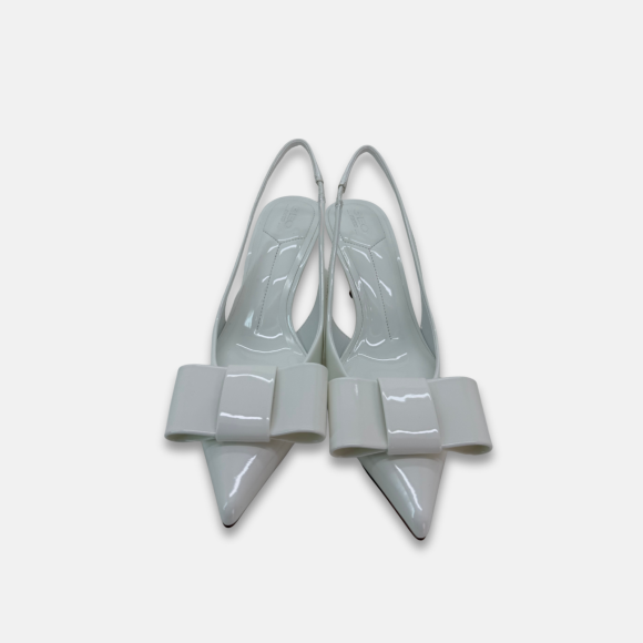 Giày cao gót bít mũi hở gót Burgundy Muse