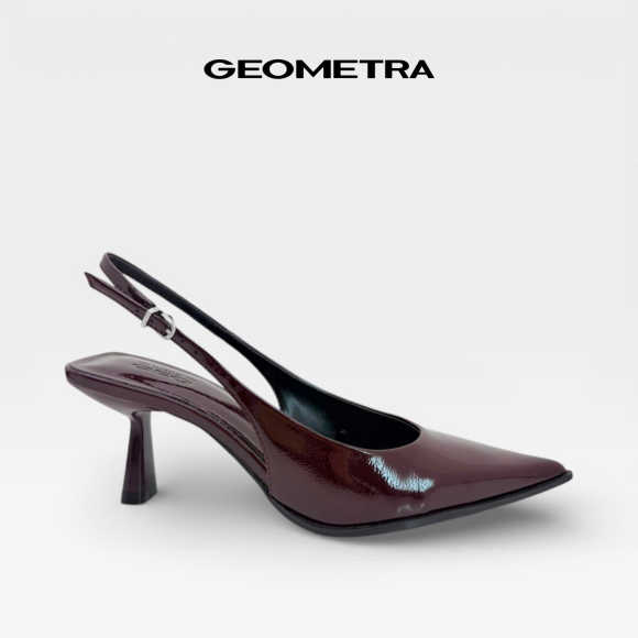 Giày Slingback hở gót da Noir Sapphire - WSB0425