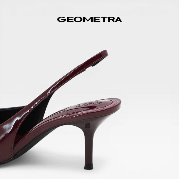 Giày Slingback Nơ Burgundy Muse - 14WSB0825