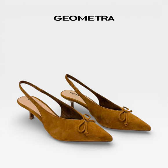 Giày Da Slingback Dawn Beige