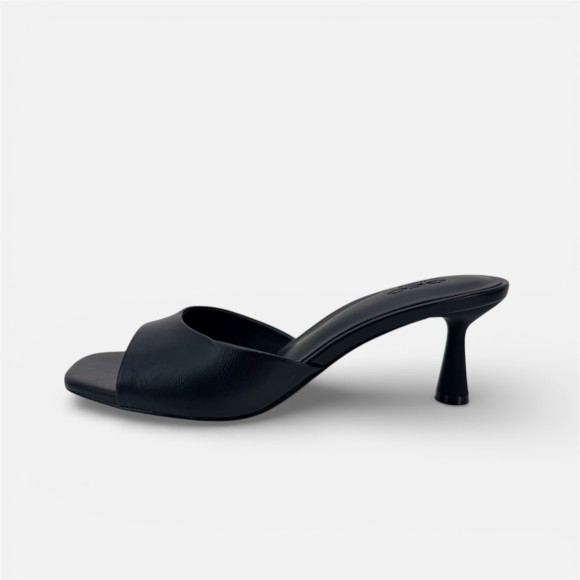 Giày cao gót hở mũi da PU mờ Vanilla Onyx